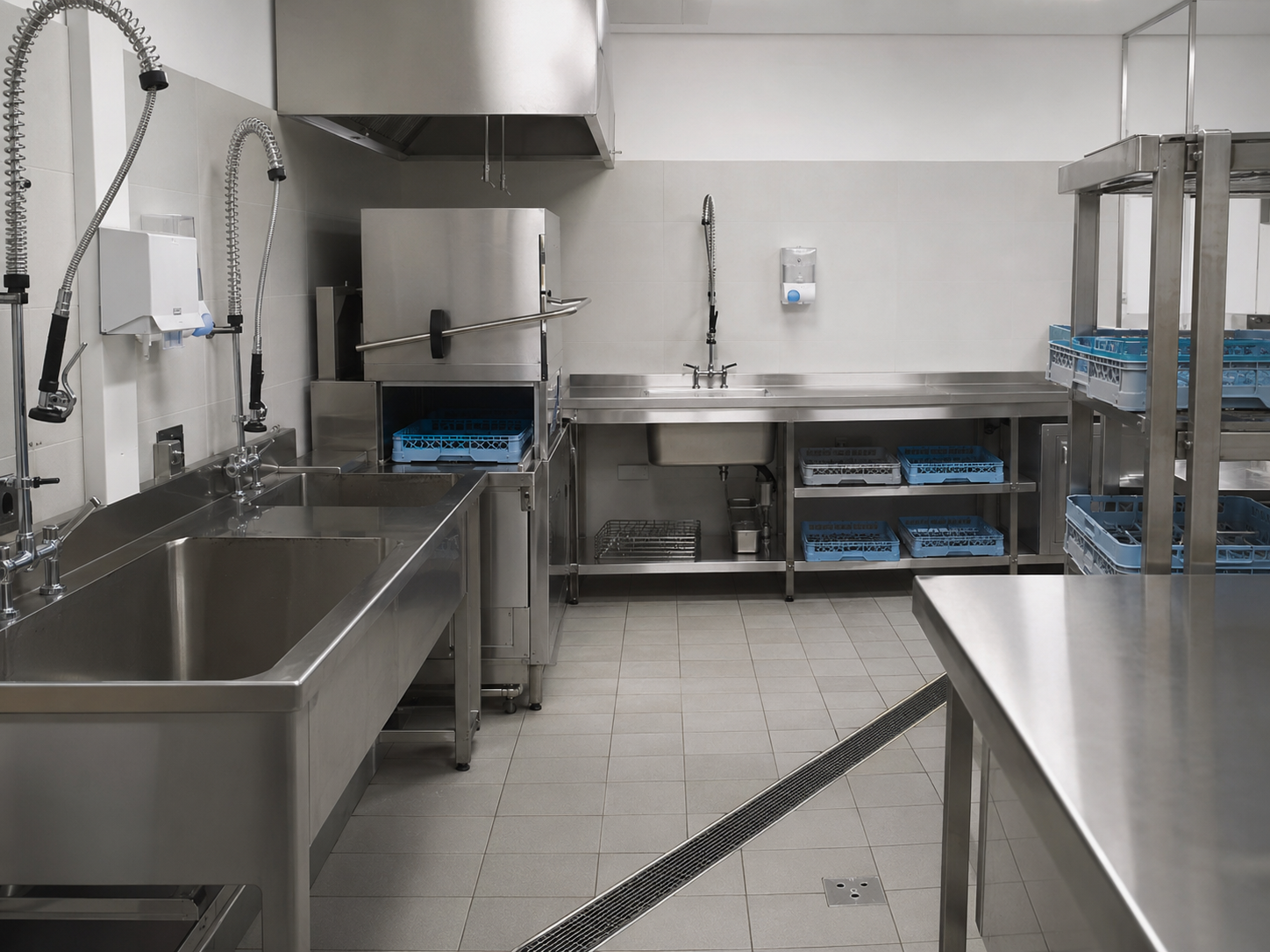 Projekt technologiczny dark kitchen — strefy produkcyjne i rozmieszczenie urządzeń